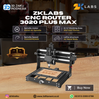 ZKLabs CNC Router 3020 Plus MAX 500W Spindle 3 Axis Linear Rail
